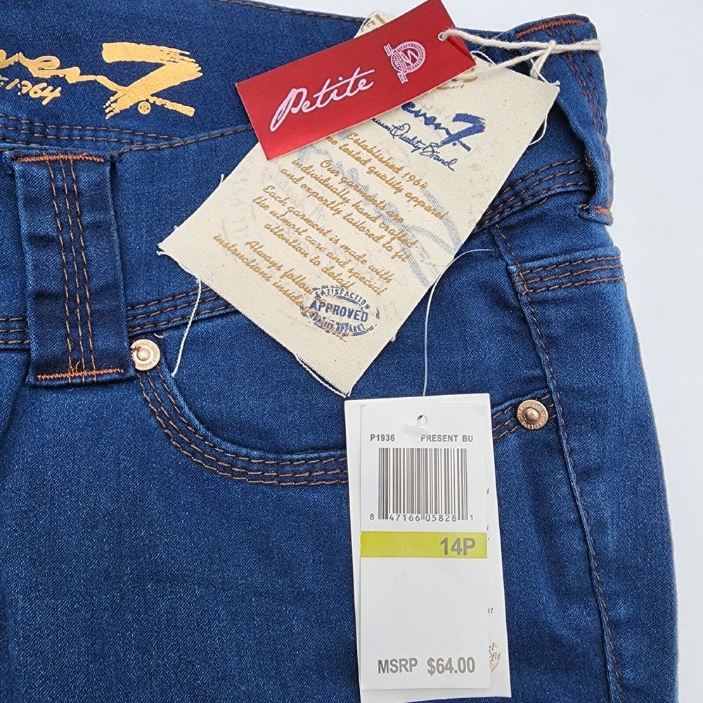 Seven7 Legging Women's Size 14P Jeans Dark Wash New Petite Pants - Picture 9 of 13
